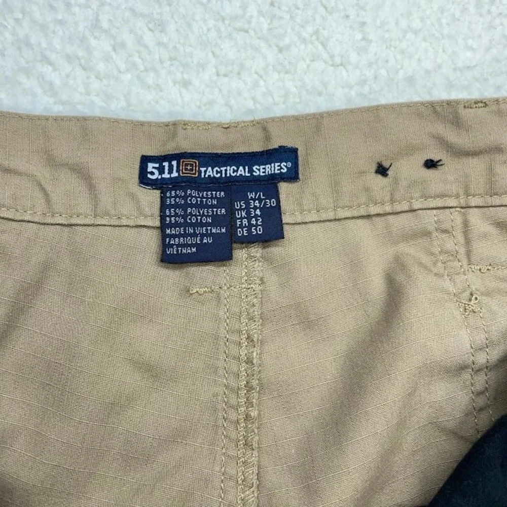 5.11 Tactical‎ Series Cargo Pants Mens 34x30 Fits 32x28Tan Ripstop Work Utility